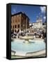 Barcaccia Fountain, Piazza Di Spagna, Rome, Lazio, Italy-Guy Thouvenin-Framed Stretched Canvas