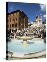 Barcaccia Fountain, Piazza Di Spagna, Rome, Lazio, Italy-Guy Thouvenin-Stretched Canvas