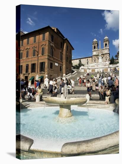 Barcaccia Fountain, Piazza Di Spagna, Rome, Lazio, Italy-Guy Thouvenin-Stretched Canvas