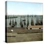 Barcelon (Spain), View of the Port and the Harbour-Leon, Levy et Fils-Stretched Canvas