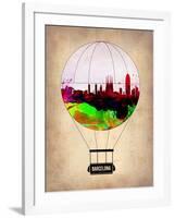 Barcelona Air Balloon 2-NaxArt-Framed Art Print