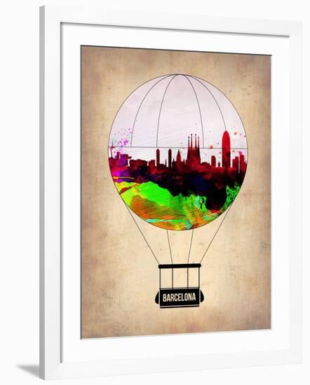 Barcelona Air Balloon 2-NaxArt-Framed Art Print