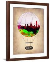 Barcelona Air Balloon 2-NaxArt-Framed Art Print