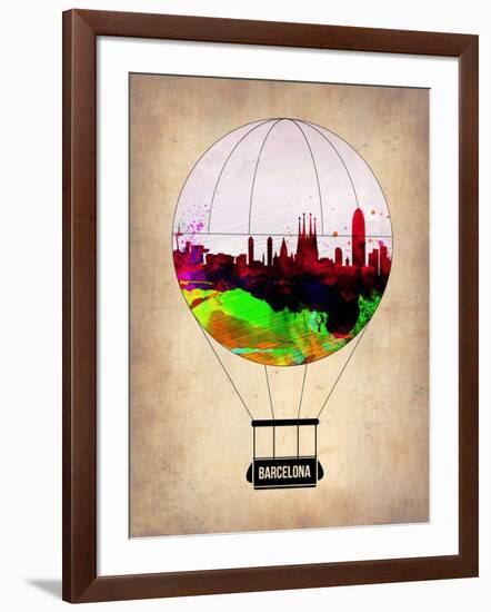 Barcelona Air Balloon 2-NaxArt-Framed Art Print