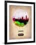 Barcelona Air Balloon 2-NaxArt-Framed Art Print