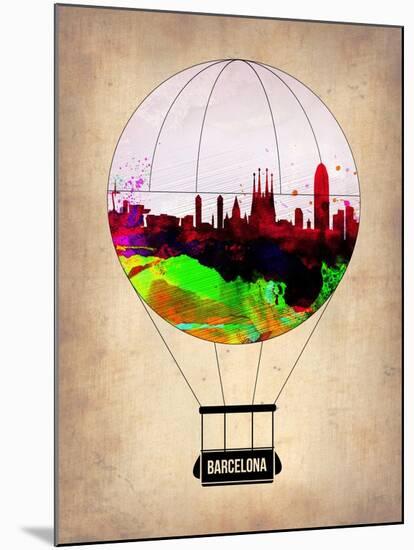 Barcelona Air Balloon 2-NaxArt-Mounted Art Print