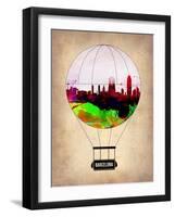 Barcelona Air Balloon 2-NaxArt-Framed Art Print