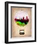 Barcelona Air Balloon 2-NaxArt-Framed Art Print