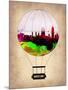 Barcelona Air Balloon 2-NaxArt-Mounted Art Print