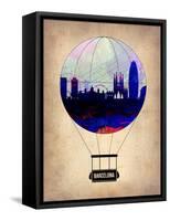 Barcelona Air Balloon-NaxArt-Framed Stretched Canvas