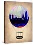 Barcelona Air Balloon-NaxArt-Stretched Canvas