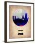 Barcelona Air Balloon-NaxArt-Framed Art Print