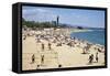 Barcelona Beach, Barcelona, Catalonia, Spain-Mark Mawson-Framed Stretched Canvas