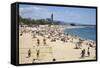 Barcelona Beach, Barcelona, Catalonia, Spain-Mark Mawson-Framed Stretched Canvas