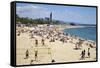 Barcelona Beach, Barcelona, Catalonia, Spain-Mark Mawson-Framed Stretched Canvas