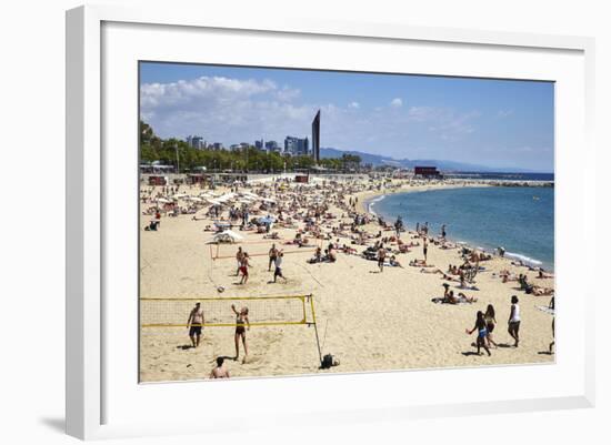 Barcelona Beach, Barcelona, Catalonia, Spain-Mark Mawson-Framed Photographic Print