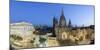 Barcelona, Catalonia, Spain, Southern Europe. High angle view of the old Cathedral of the Holy Cros-Marco Bottigelli-Mounted Photographic Print