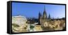 Barcelona, Catalonia, Spain, Southern Europe. High angle view of the old Cathedral of the Holy Cros-Marco Bottigelli-Framed Stretched Canvas