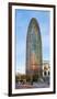 Barcelona, Catalonia, Spain, Southern Europe. Vertical panoramic view of the Agbar Tower.-Marco Bottigelli-Framed Photographic Print