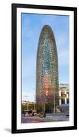 Barcelona, Catalonia, Spain, Southern Europe. Vertical panoramic view of the Agbar Tower.-Marco Bottigelli-Framed Photographic Print