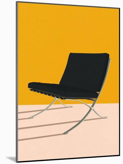 Barcelona Chair by Mies Van Der Rohe-Rosi Feist-Mounted Giclee Print