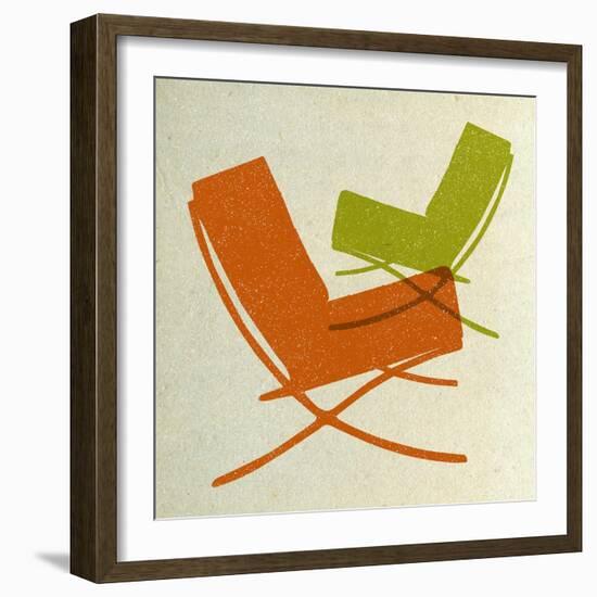 Barcelona Chairs II-Anita Nilsson-Framed Art Print