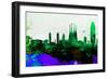 Barcelona City Skyline-NaxArt-Framed Art Print