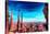 Barcelona City View and Sagrada Familia-Markus Bleichner-Stretched Canvas