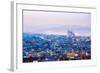 Barcelona Cityscape at Dusk Spain-vichie81-Framed Photographic Print