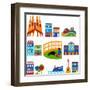 Barcelona - Landmarks And Attractions-Marish-Framed Art Print