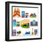 Barcelona - Landmarks And Attractions-Marish-Framed Art Print