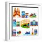 Barcelona - Landmarks And Attractions-Marish-Framed Art Print