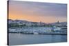 Barcelona Marina at Sunset, Barcelona, Catalonia, Spain-Mark Mawson-Stretched Canvas