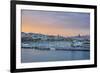 Barcelona Marina at Sunset, Barcelona, Catalonia, Spain-Mark Mawson-Framed Photographic Print