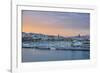 Barcelona Marina at Sunset, Barcelona, Catalonia, Spain-Mark Mawson-Framed Photographic Print