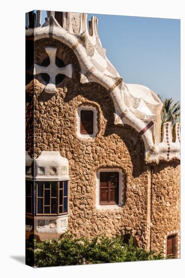 Barcelona Park Guell Fairy Tale Mosaic House on Entrance-perszing1982-Stretched Canvas