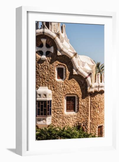 Barcelona Park Guell Fairy Tale Mosaic House on Entrance-perszing1982-Framed Photographic Print