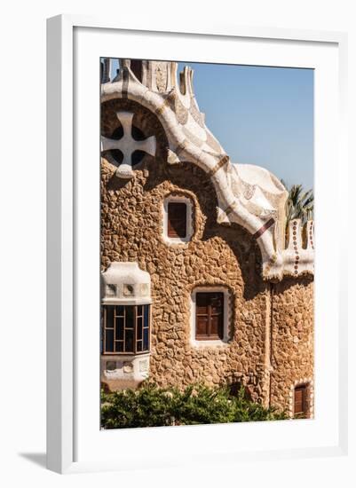 Barcelona Park Guell Fairy Tale Mosaic House on Entrance-perszing1982-Framed Photographic Print