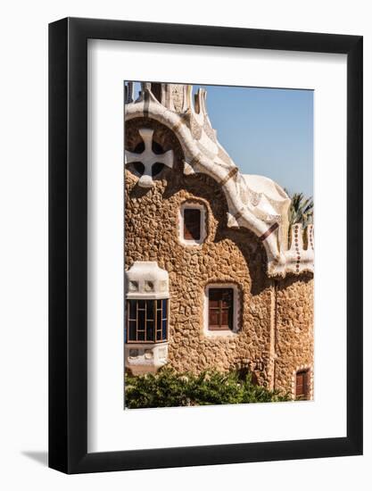 Barcelona Park Guell Fairy Tale Mosaic House on Entrance-perszing1982-Framed Photographic Print