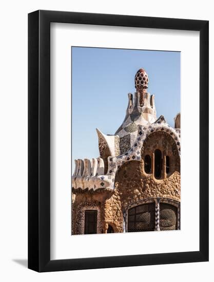 Barcelona Park Guell Fairy Tale Mosaic House on Entrance-perszing1982-Framed Photographic Print