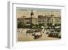 Barcelona: Plaza De Cataluna with People and Traffic-null-Framed Photographic Print