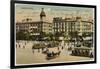 Barcelona: Plaza De Cataluna with People and Traffic-null-Framed Photographic Print