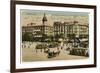 Barcelona: Plaza De Cataluna with People and Traffic-null-Framed Photographic Print