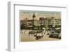 Barcelona: Plaza De Cataluna with People and Traffic-null-Framed Photographic Print