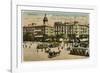 Barcelona: Plaza De Cataluna with People and Traffic-null-Framed Photographic Print