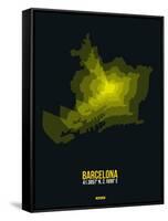 Barcelona Radiant Map 1-NaxArt-Framed Stretched Canvas