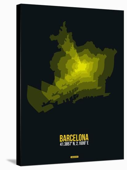 Barcelona Radiant Map 1-NaxArt-Stretched Canvas