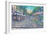 Barcelona Rambla Street Scene With Signpost-M. Bleichner-Framed Art Print