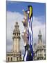 Barcelona's Head Sculpture By Roy Lichtenstein in Port Vell, Barcelona, Catalonia, Spain, Europe-Richard Cummins-Mounted Photographic Print