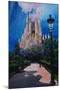 Barcelona Sagrada Familia with Park and Lantern-Markus Bleichner-Mounted Art Print